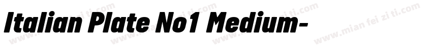 Italian Plate No1 Medium字体转换